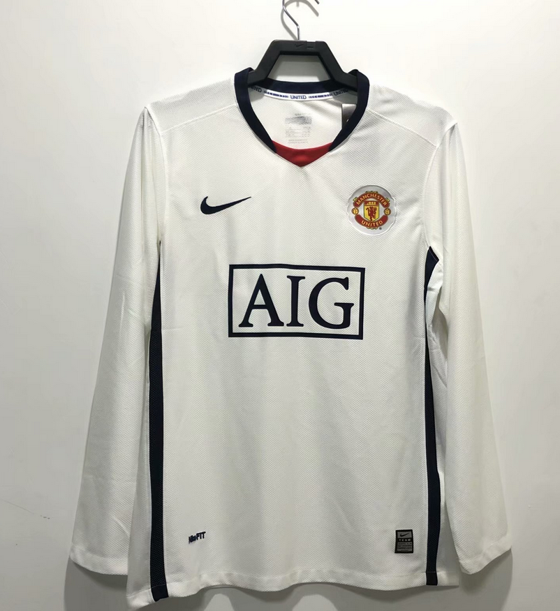 2009-10 Manchester United Retro Long Sleeve Away Kit Soccer Jersey